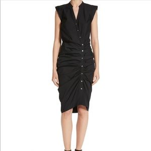 Veronica Beard Ruched Shirt Dress